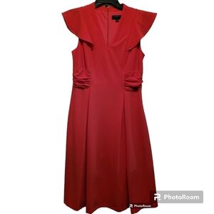 Tahari Red Midi Dress